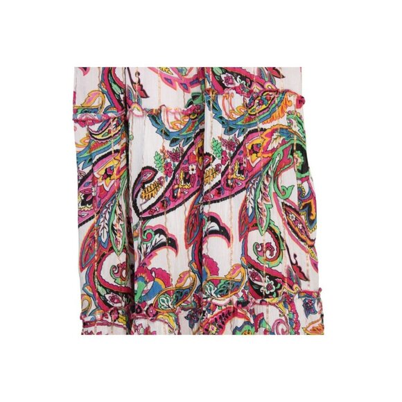 Anthropologie Maxi Dress Medium Colorful Paisley Boho Hippie Tiered Peasant - Picture 4 of 14
